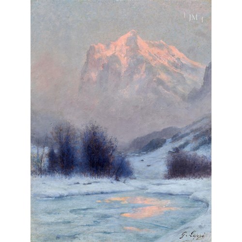 The Wetterhorn in winter, Switzerland